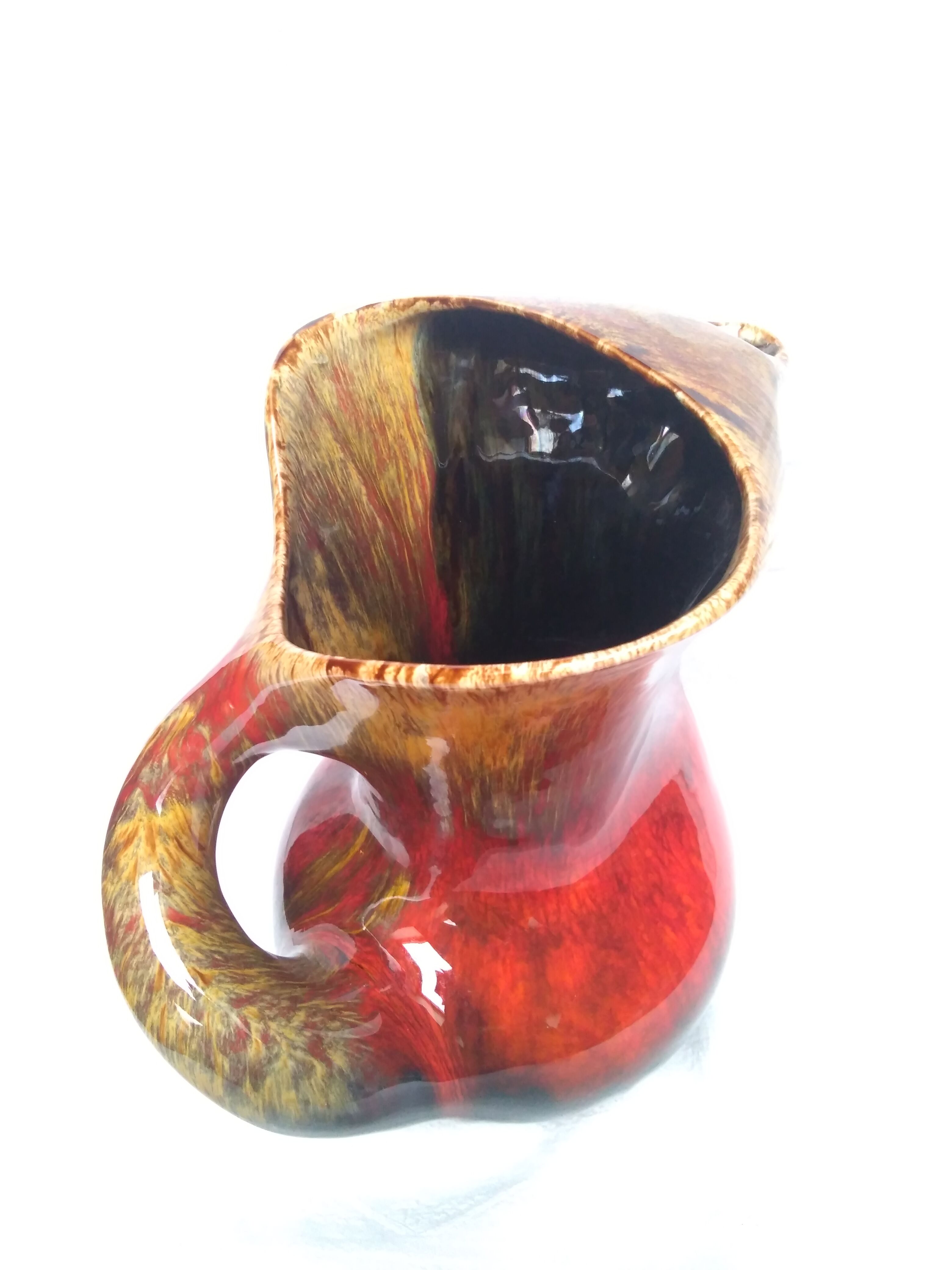 Vallauris free-form ceramic art vase stamped DC