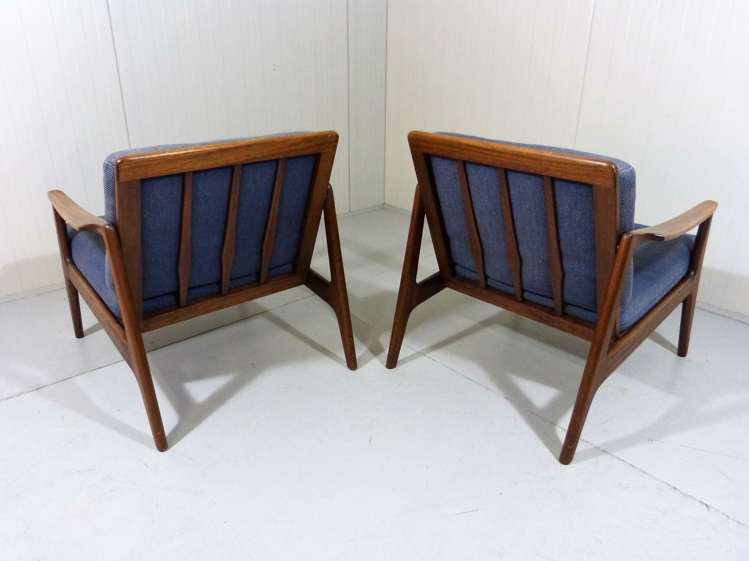 Set of 2 Teak Easy Chairs, Denmark 1960's