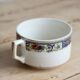 Ivory iron earth chocolate cup - Polychrome frieze decoration