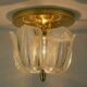 Limburg flush mount model a475 3031 flower-shaped glass shade and brass 70s