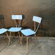 Suite of 3 vintage chairs in formica 1960