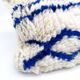 Ecru Moroccan Azilal cushion cover with Majorelle blue patterns 60x40cm