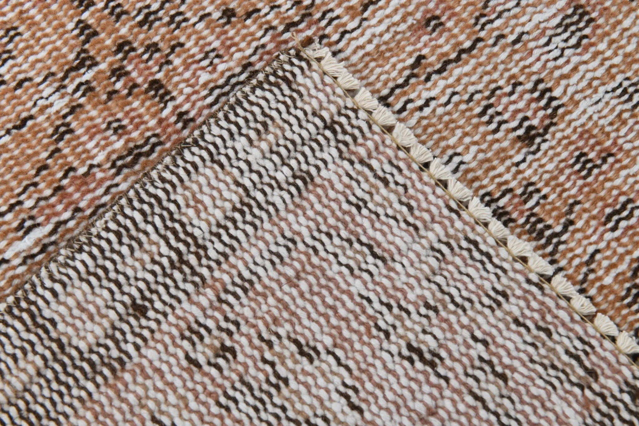 Terracotta & Rust Brown Floral Persian Rug, Turkish Vintage Antique Carpet