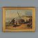 The sale of fresh fish, old oil painting on canvas, 19th century.