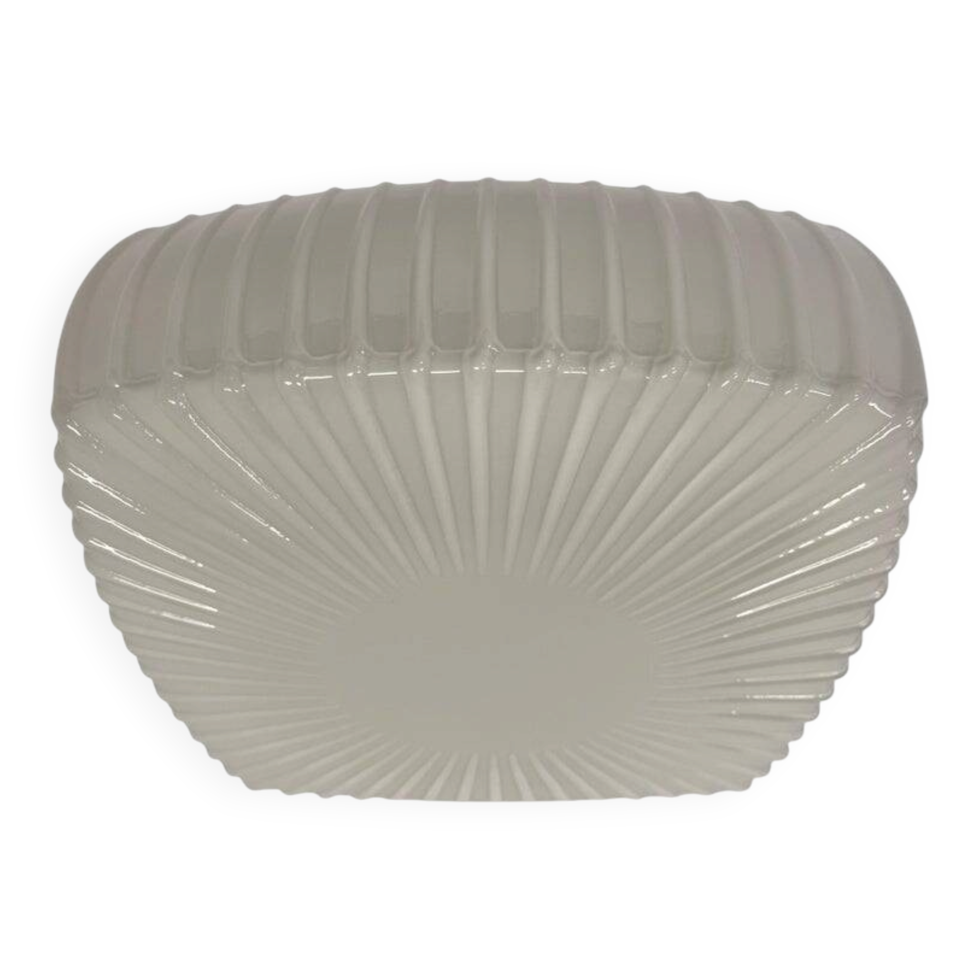 Midcentury Glass Ceiling Lamp/Flush Mount or Wall Lamp, 1970s - Czechoslovakia