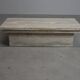 Table basse vintage en travertin, années 1970