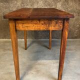Walnut wood desk with a drawer