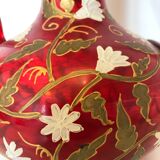 Carafe blown glass enamelled paint