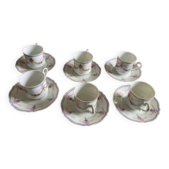 Tasses sous tasses café porcelaine Limoges