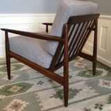 Danish midcentury teak easy chair by Arne Vodder