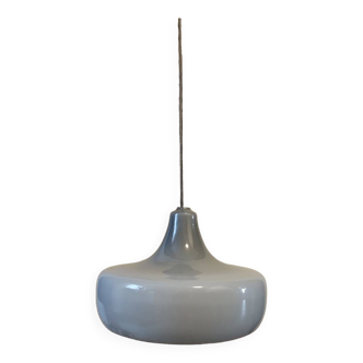 Suspension opaline grise année 50