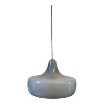 Suspension opaline grise année 50