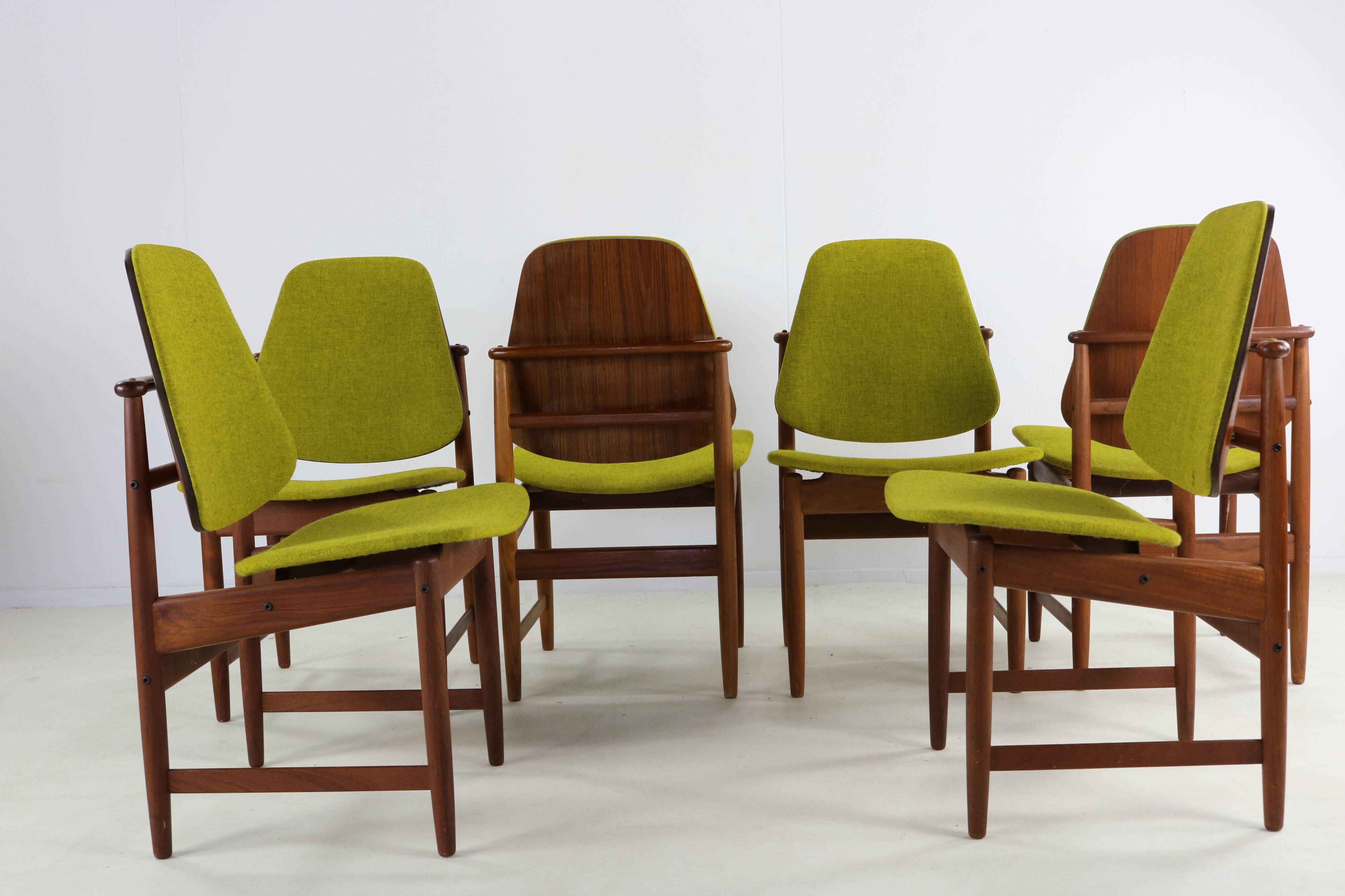 Ensemble de six chaises à manger design danois par Arne Hovmand Olsen