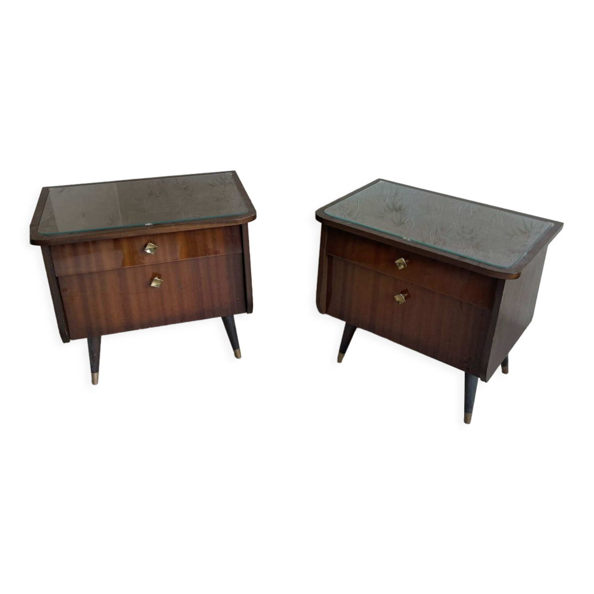 Scandinavian style bedside tables 1970s
