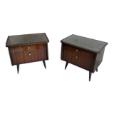 Scandinavian style bedside tables 1970s