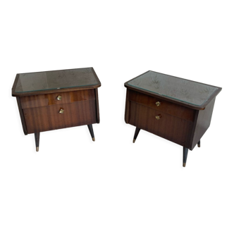 Scandinavian style bedside tables 1970s