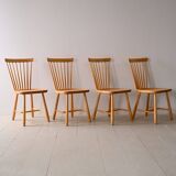 Suite de 4 chaises de Carl Malmsten "Lilac Aland"