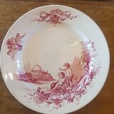 Set of 3 plates in iron earth jules vieillard model trianon