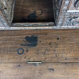 Antique 19th-century Chinese secretary with dragon woodcarving