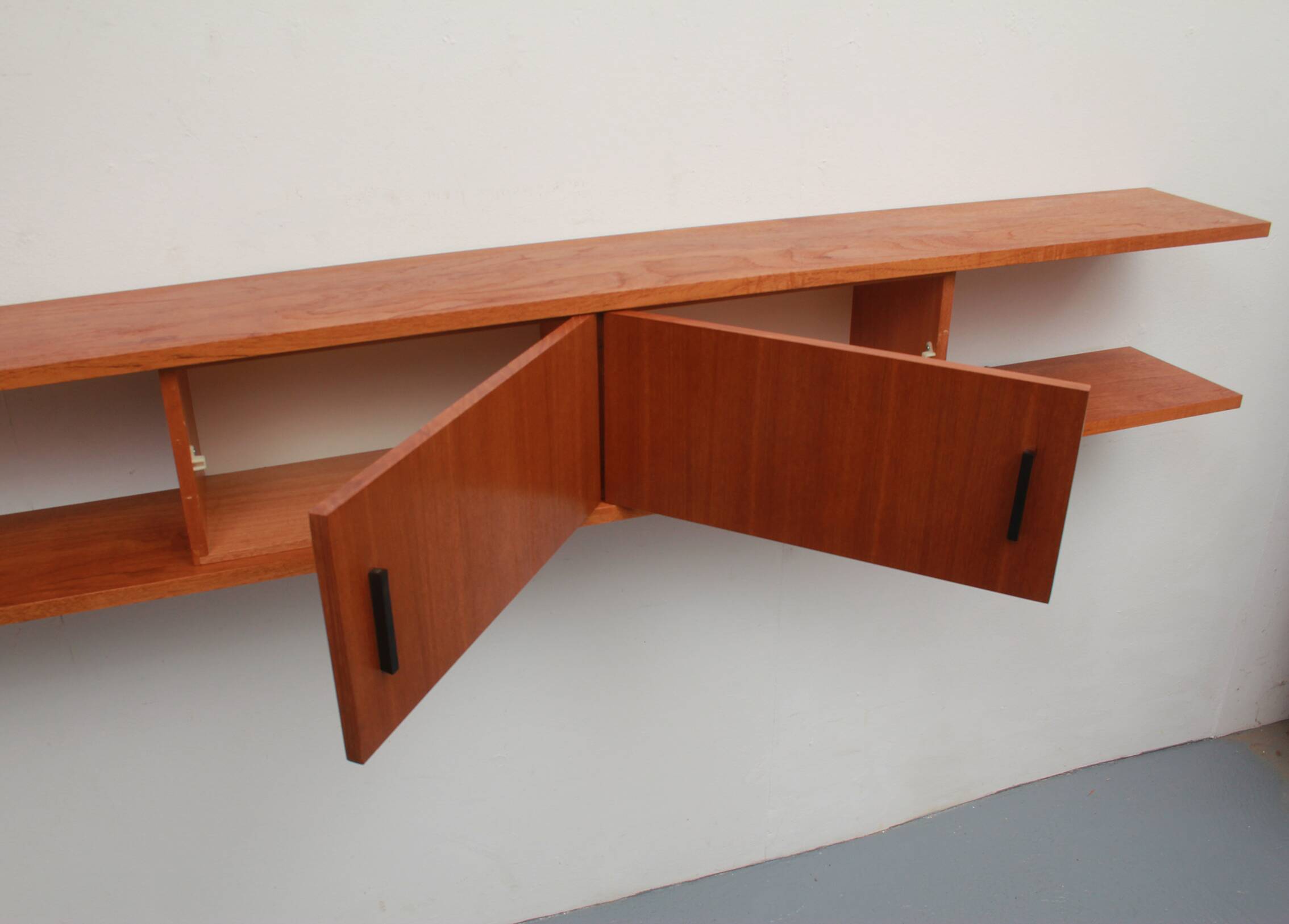 1960s wall unit with doors in teak