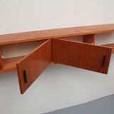 1960s wall unit with doors in teak
