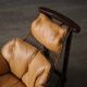 Jangada lounge chair with ottoman in cognac leather by Jean Gillon, Brazil, 1960s