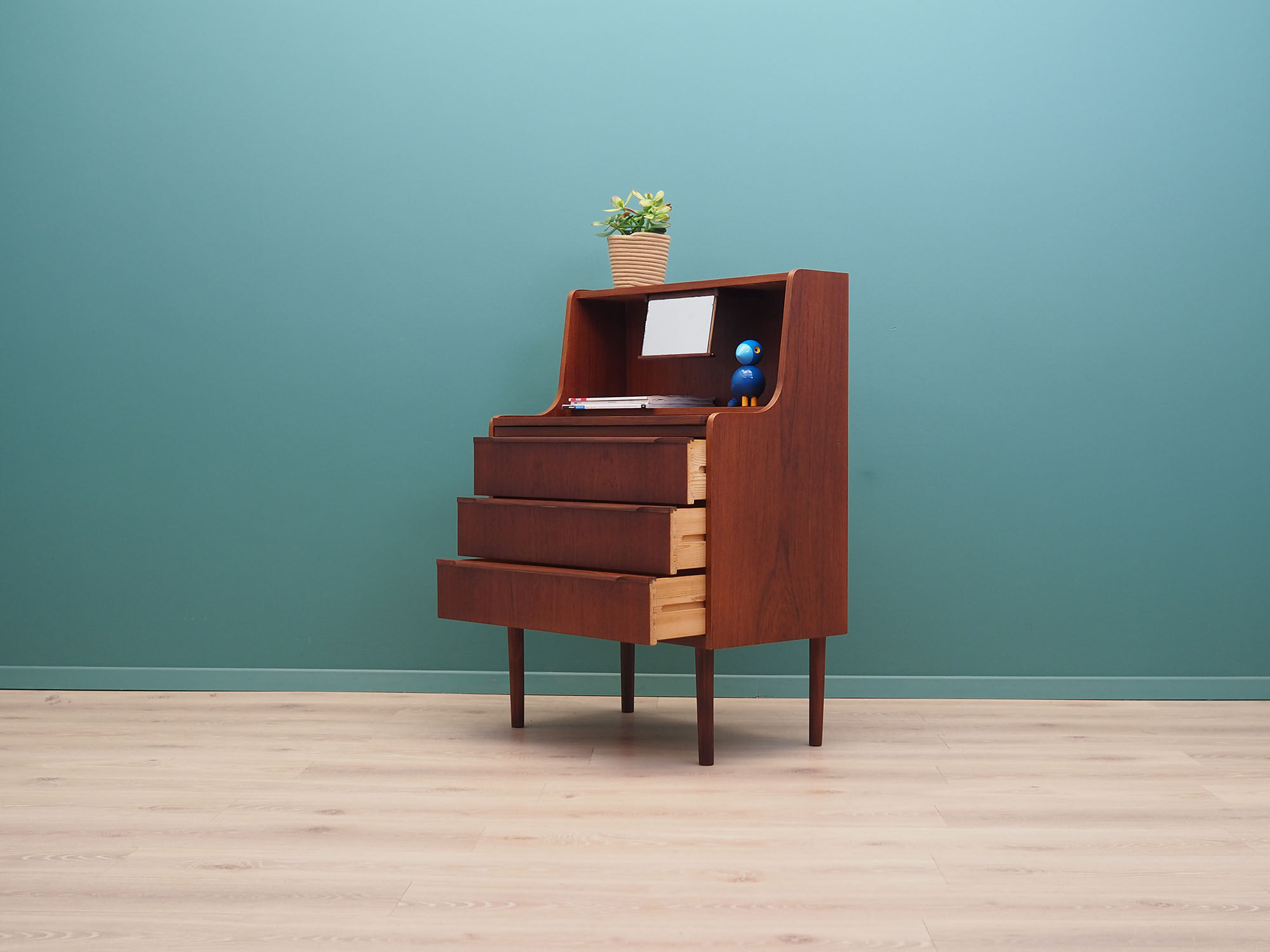 Teak Secretary, Danish design, 1970s, production: Denmark