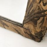 Large antique mirror with upholstered frame  92x128cm