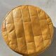 De Sede house style pouf in fauv leather patchwork, 1970s design