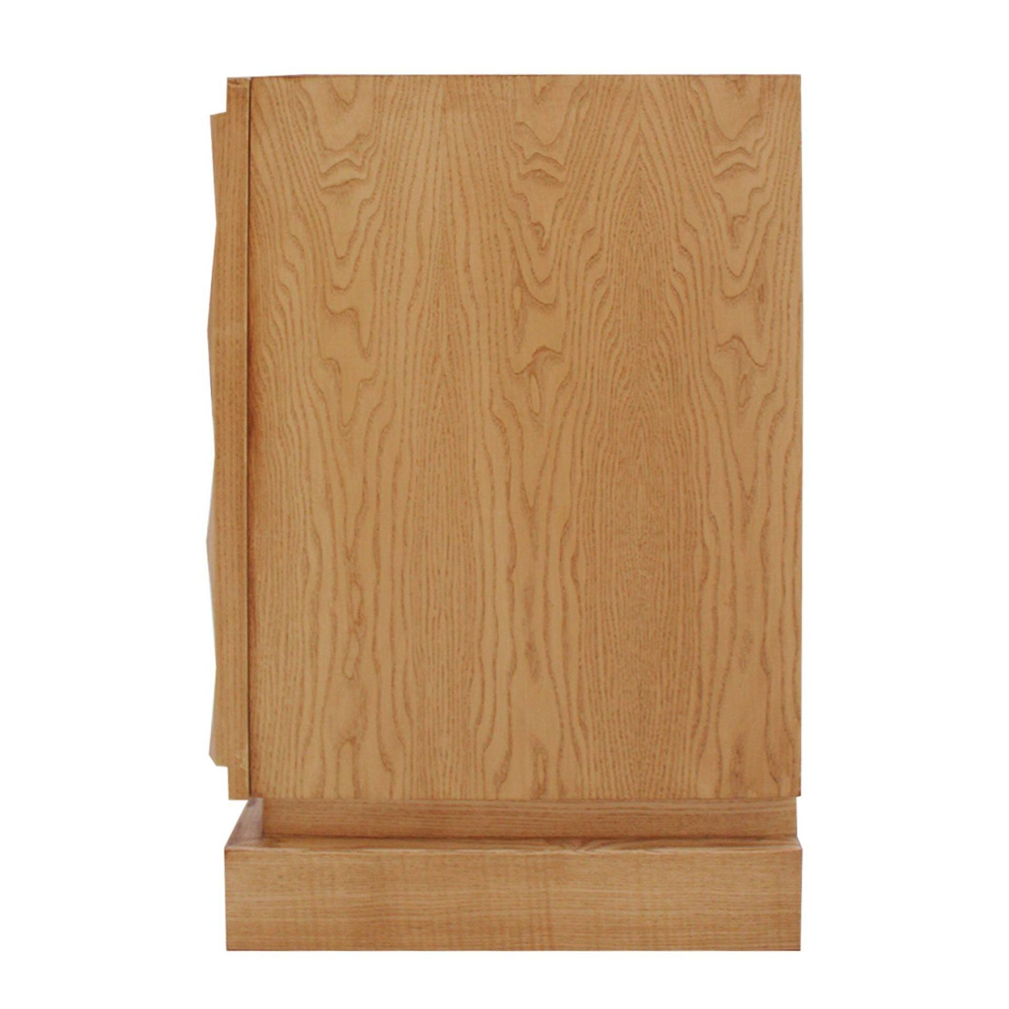Italian Oak Wood Sideboard with Hand Carved Patterns in the Doors, Italy