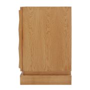 Italian Oak Wood Sideboard with Hand Carved Patterns in the Doors, Italy
