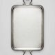 Vintage silver-plated serving tray with handles