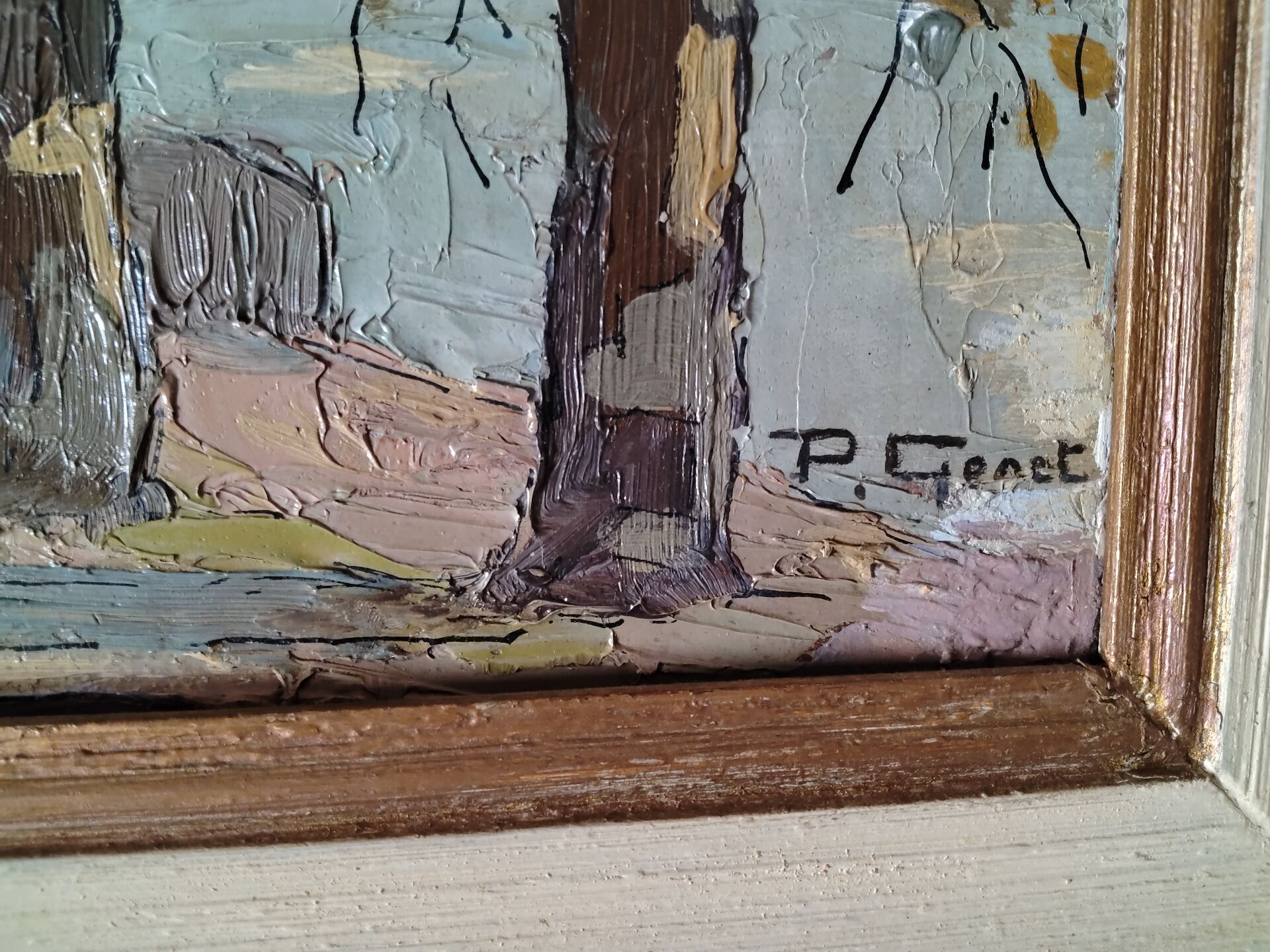 Double-sided oil by paulette genet (1890-1983) french school