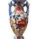 Vase en Gien, décor pivoine