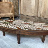 Oval ceramic coffee table