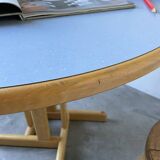 80s round beech table