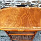 Vintage rattan bar cabinet from the 70s