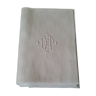 Set of eight white DP monogrammed towels