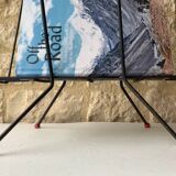 Vintage black metal magazine holder, circa 50's