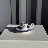 Dutch white and blue candlestick with windmill pattern H5 D10