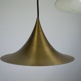 Fog & Morup, Midcentury Brass Pendant with Five Pendant Drops. Danmark 1960