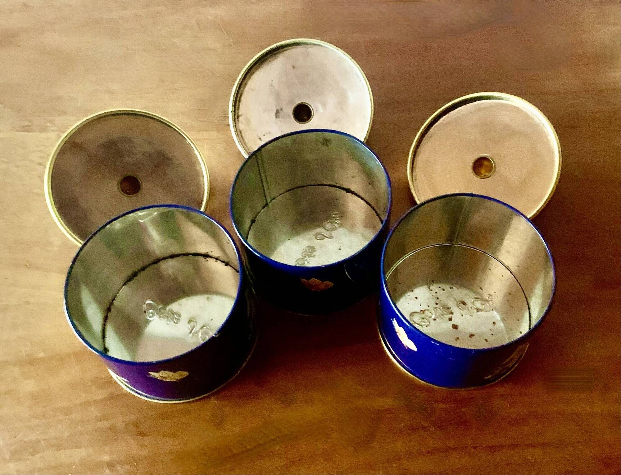 Trio of old Côte d'Or metal chocolate boxes - floral decoration