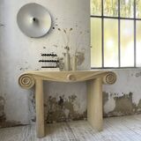 70s tropicalist rattan console
