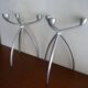 Pair of candlestick candlesticks design 3 metal lights