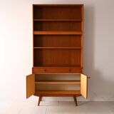 Library with small teak sideboard
