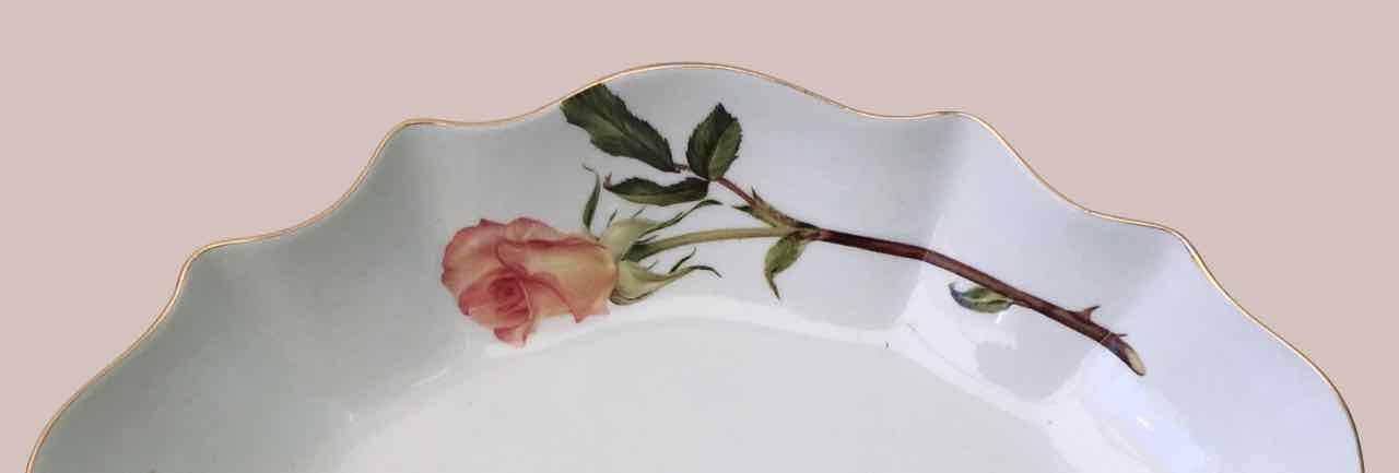 Hand painted porcelain fruit bowl