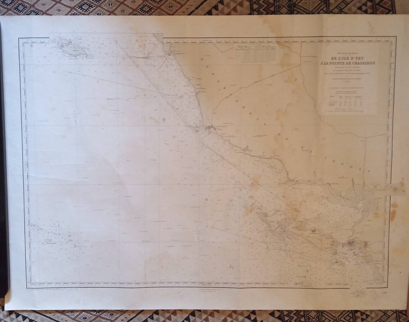 Navy chart no. 150 “from ile d’yeu to pointe de chassiron”