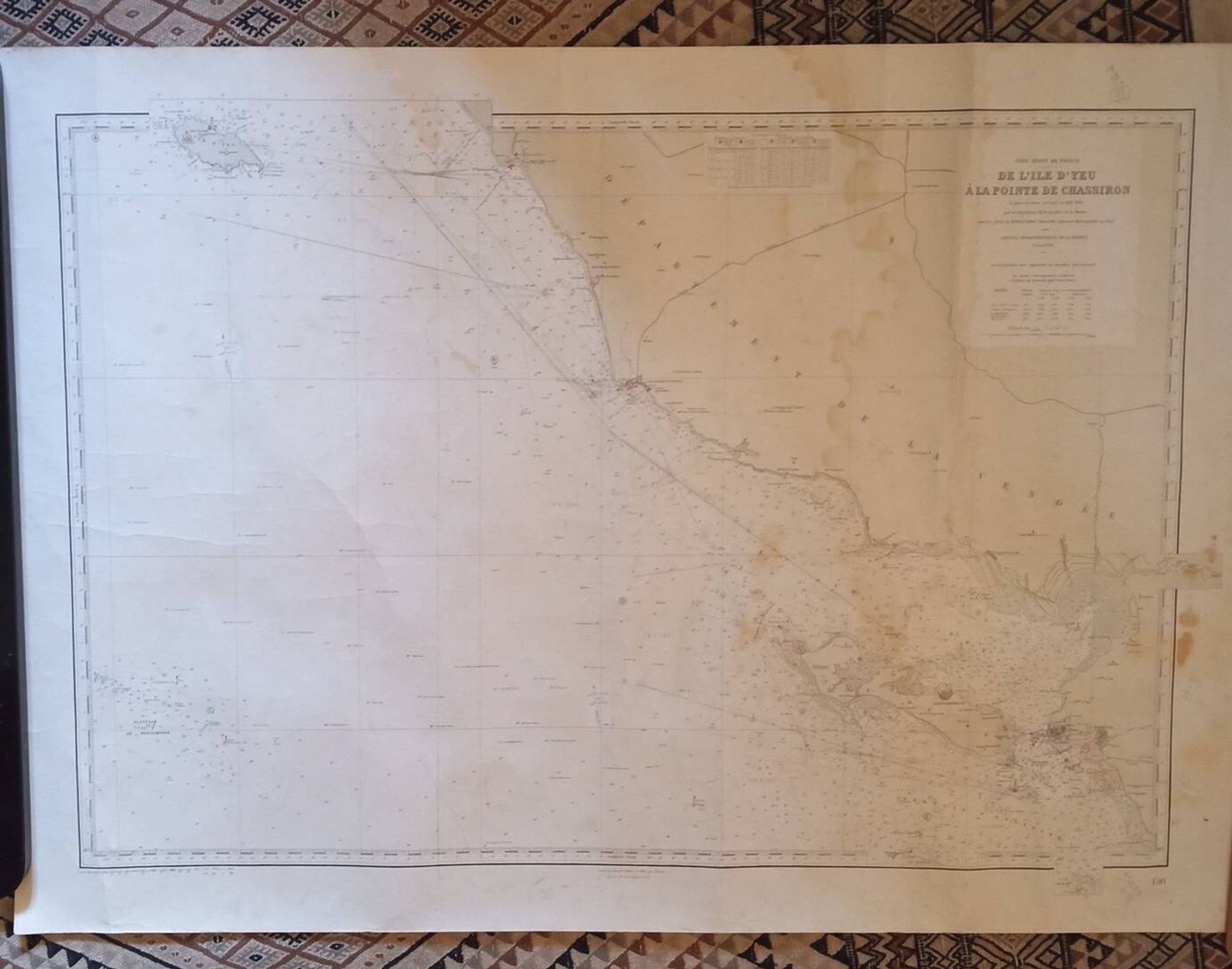Navy chart no. 150 “from ile d’yeu to pointe de chassiron”