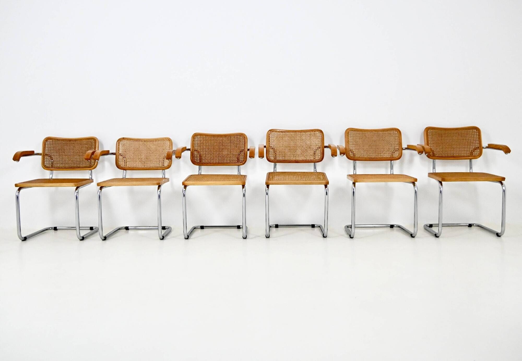 Set of 6 dining chairs Style B32 by Marcel Breuer