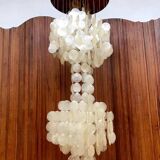 Vintage Capiz shell hanging lamp